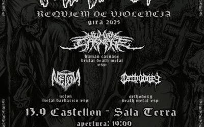 MASACRE + HUMAN CARNAGE + NETÓN + ORTHODOXY 13/09/ 25 SALA TERRA (CST)