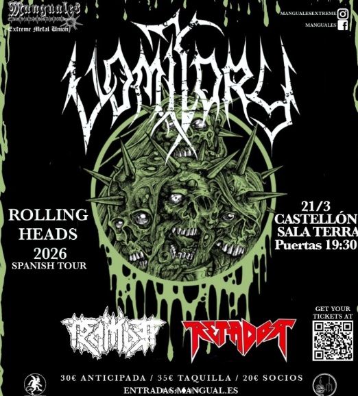 VOMITORY + TROMORT + RETADOR 21/03/26 SALA TERRA (CST)