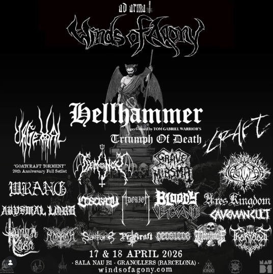 WINDS OF AGONY 17-18/04/26 NAU B1, GRANOLLERS (BCN)